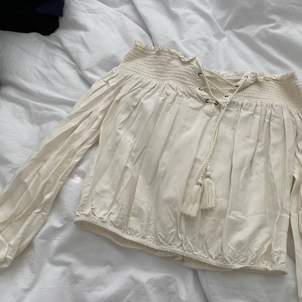 Nordstrom Sun and Shadow off the shoulder top